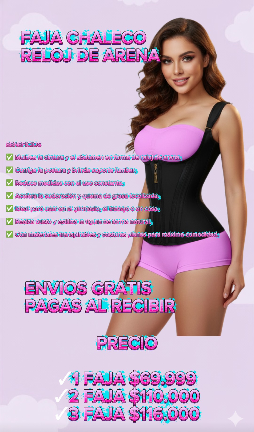 🌸Faja Chaleco Reloj de Arena: tu secreto para una figura perfecta🌸