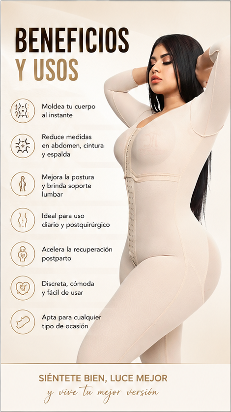 Faja Enteriza Moldeable de 4 Broches